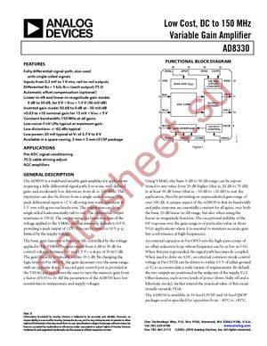 AD8330ACP-REEL datasheet  